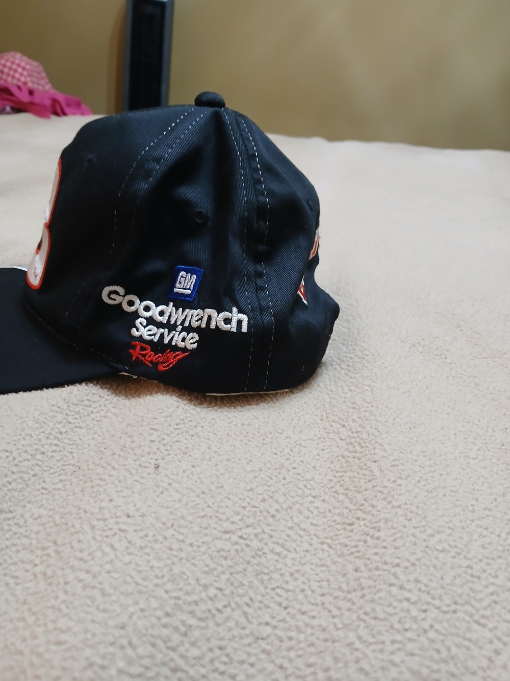 Black Racing Cap with Embroidered Number 3 - Picture 2 of 4